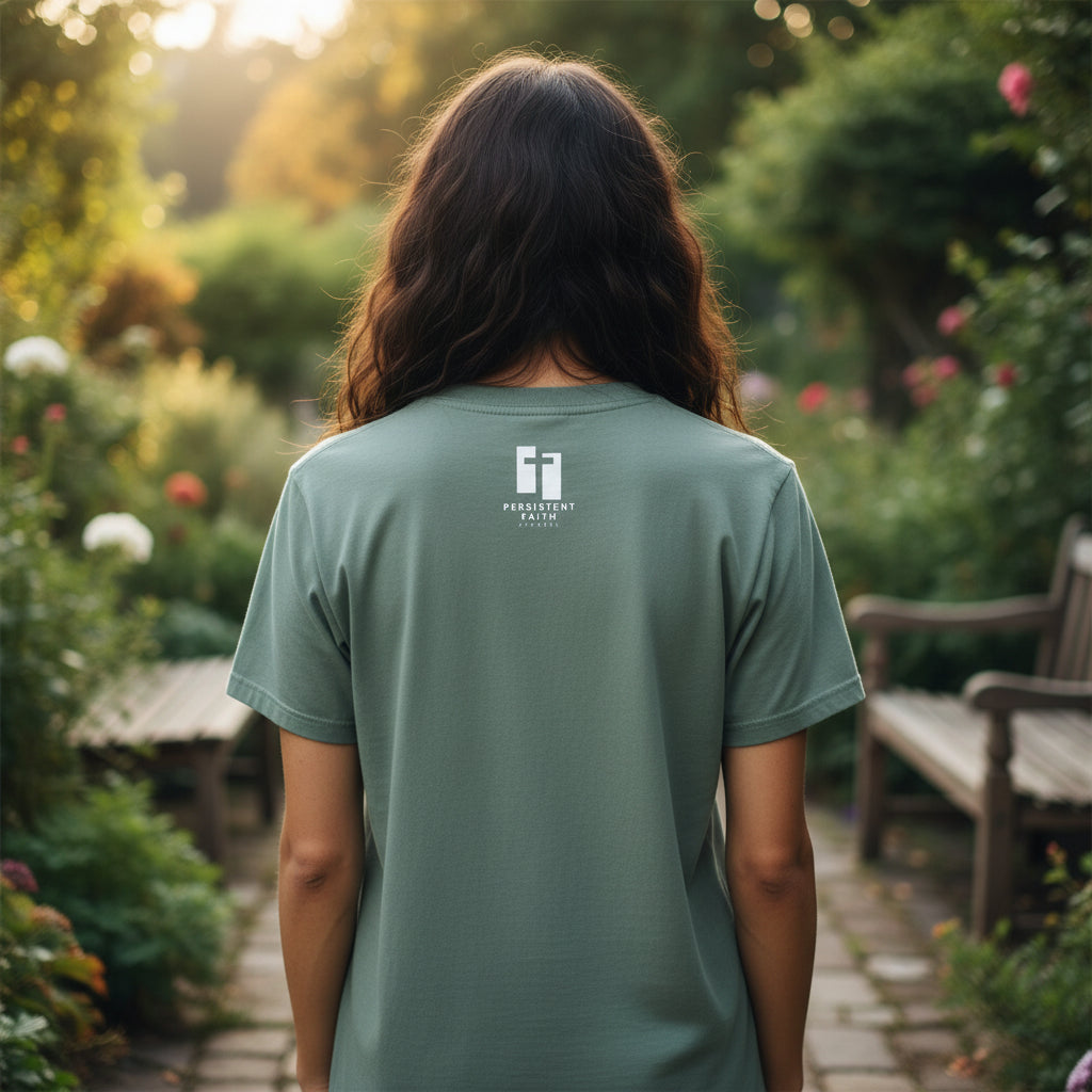 Plain green t-shirt on a white background