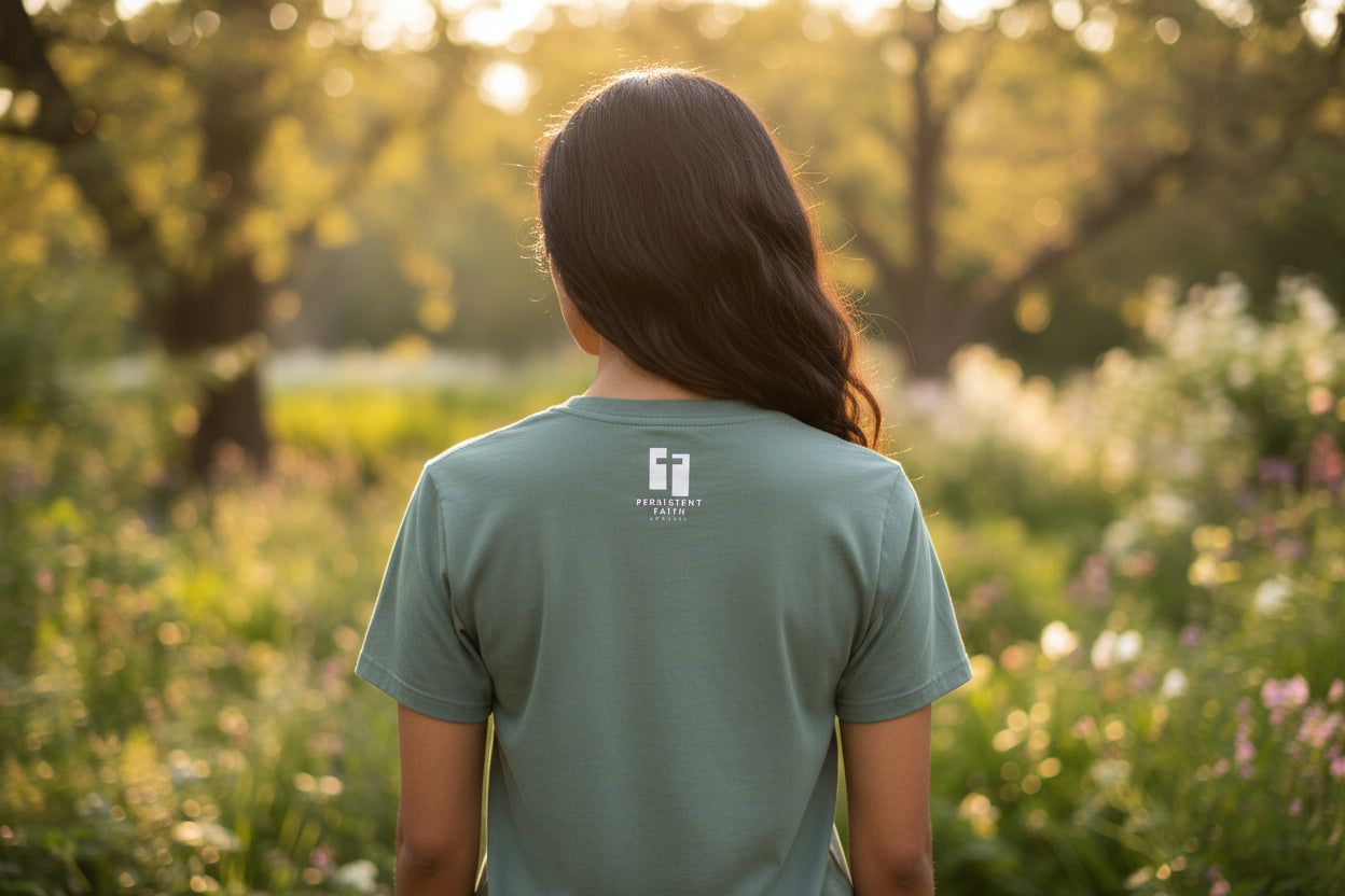 Plain green t-shirt on a white background