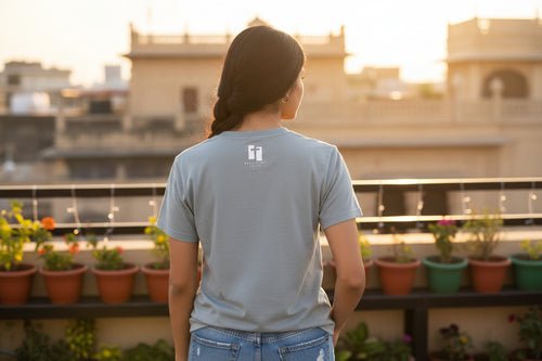 Gray t-shirt on a white background
