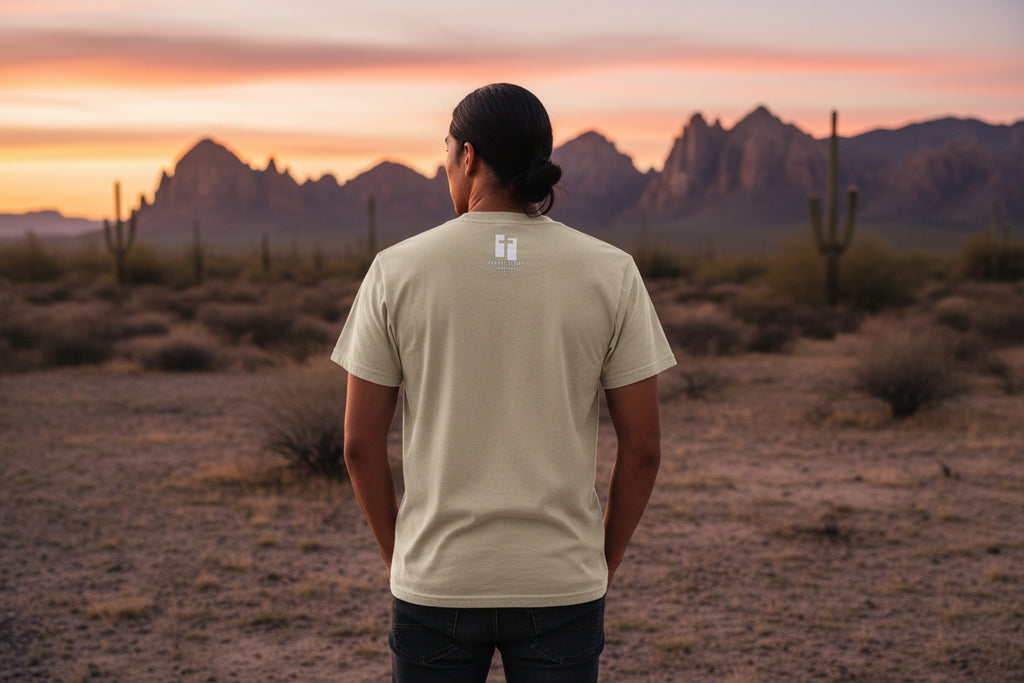 Beige t-shirt WITH PERSISTENT FAITH APPAREL LOGO