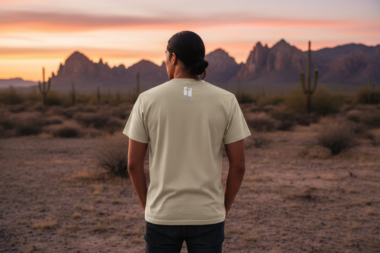 Beige t-shirt WITH PERSISTENT FAITH APPAREL LOGO